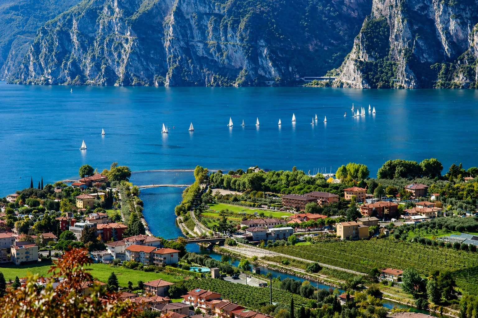 Panorama over Lake Garda